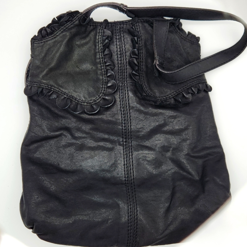 LUCKY BRAND Rockin Ruffles Italian Leather Handbag *EUC*